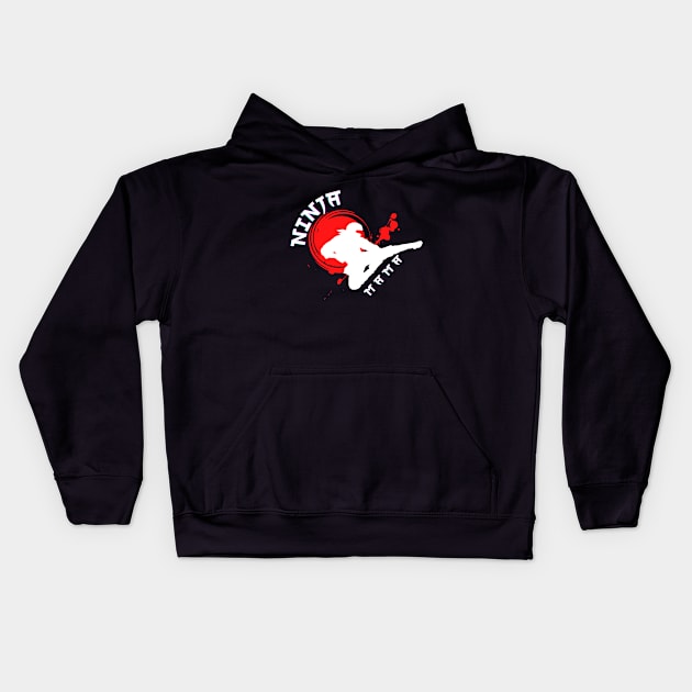 Funny Ninja Mama Multitasking WAHM Baby Birthday New Mom Kids Hoodie by Sruthi